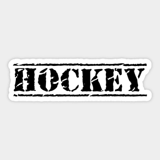 HOCKEY BOLD ENFORCER TEXT Sticker